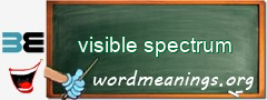 WordMeaning blackboard for visible spectrum